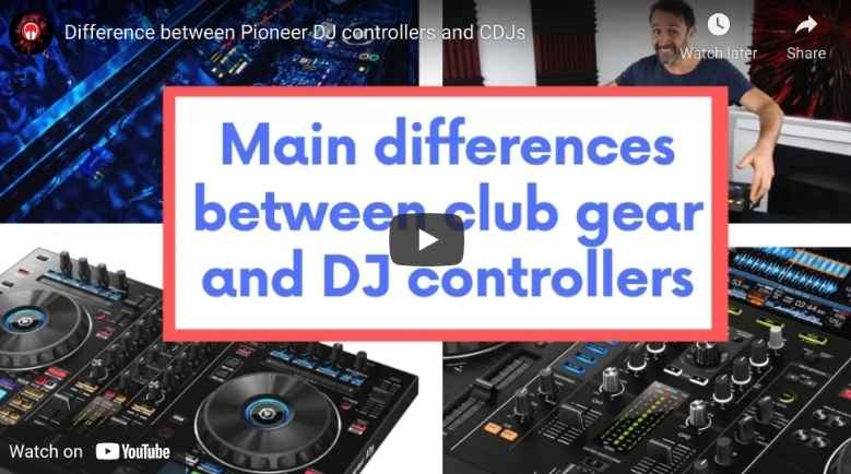 Difference between Pioneer DJ controllers and CDJs