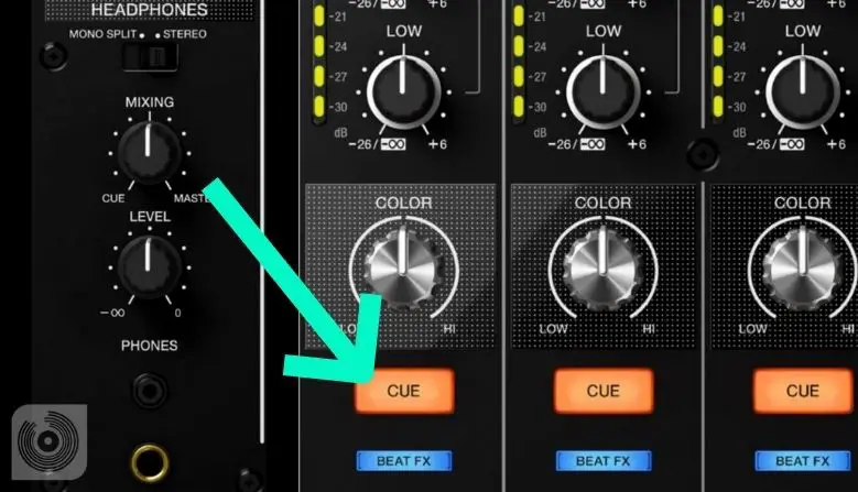 Cue Function On A DJ Mixer
