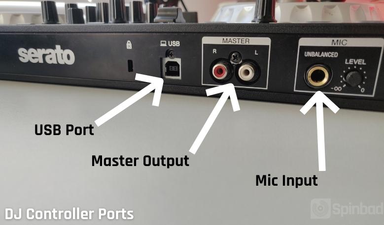 DJ Controller Rear Ports