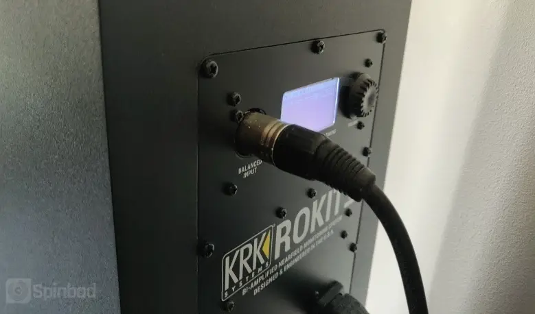 Rear connection on a KRK Speaker